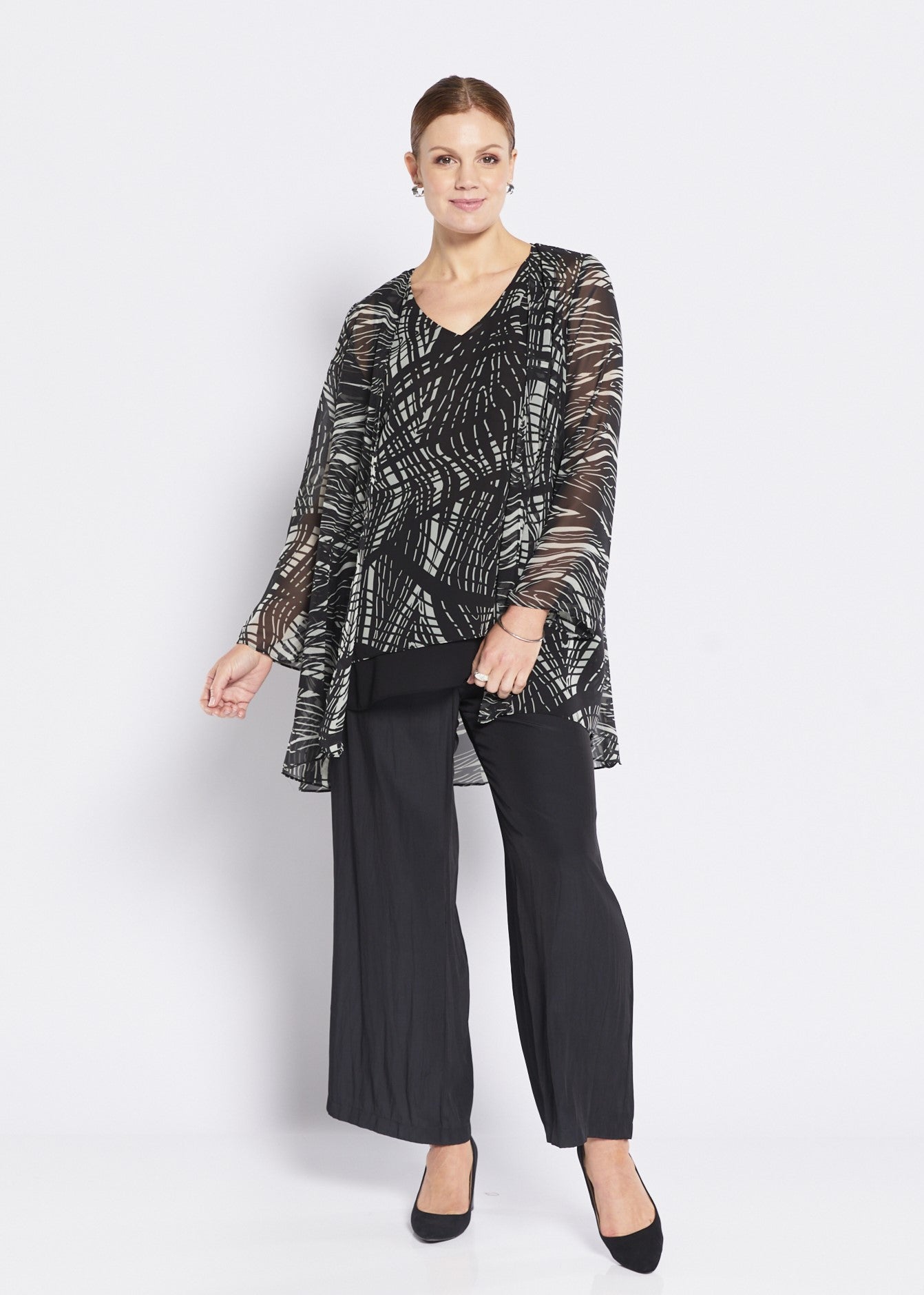 Philosophy Julia Chiffon Jacket | Sheer Printed Layer Jacket