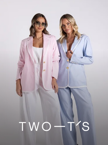woman wearing Two T’s outfit Australia relaxed casual everyday fashion