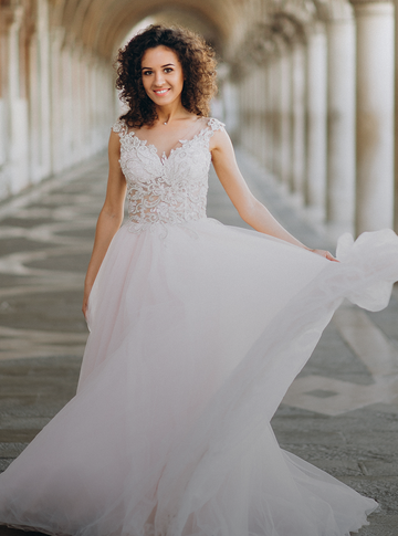 woman wearing wedding dress Australia elegant bridal gown