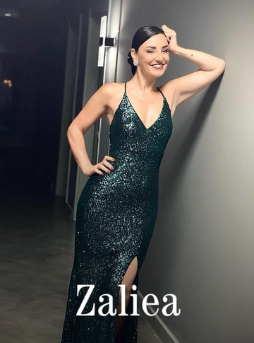 woman wearing Zaliea dress Australia elegant occasion wear outfit