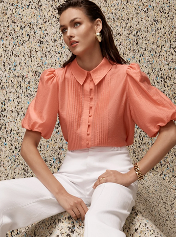woman wearing elegant blouse Australia workwear top outfit