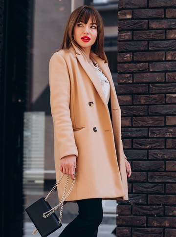woman wearing winter coat stylish outerwear cold weather fashion Australia