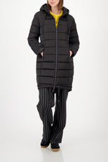 Quilted coat with hood