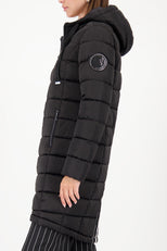Quilted coat with hood