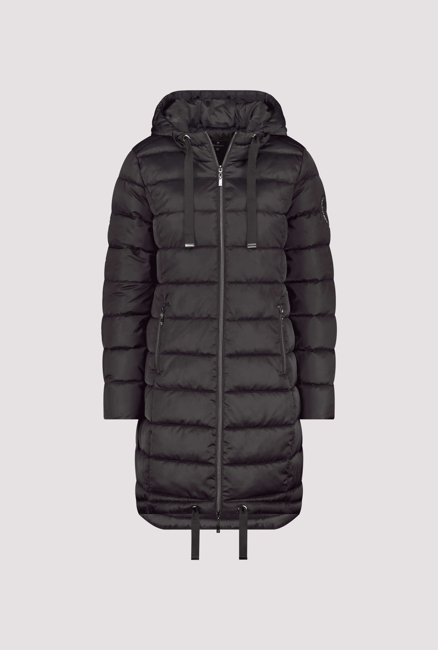 Quilted coat with hood