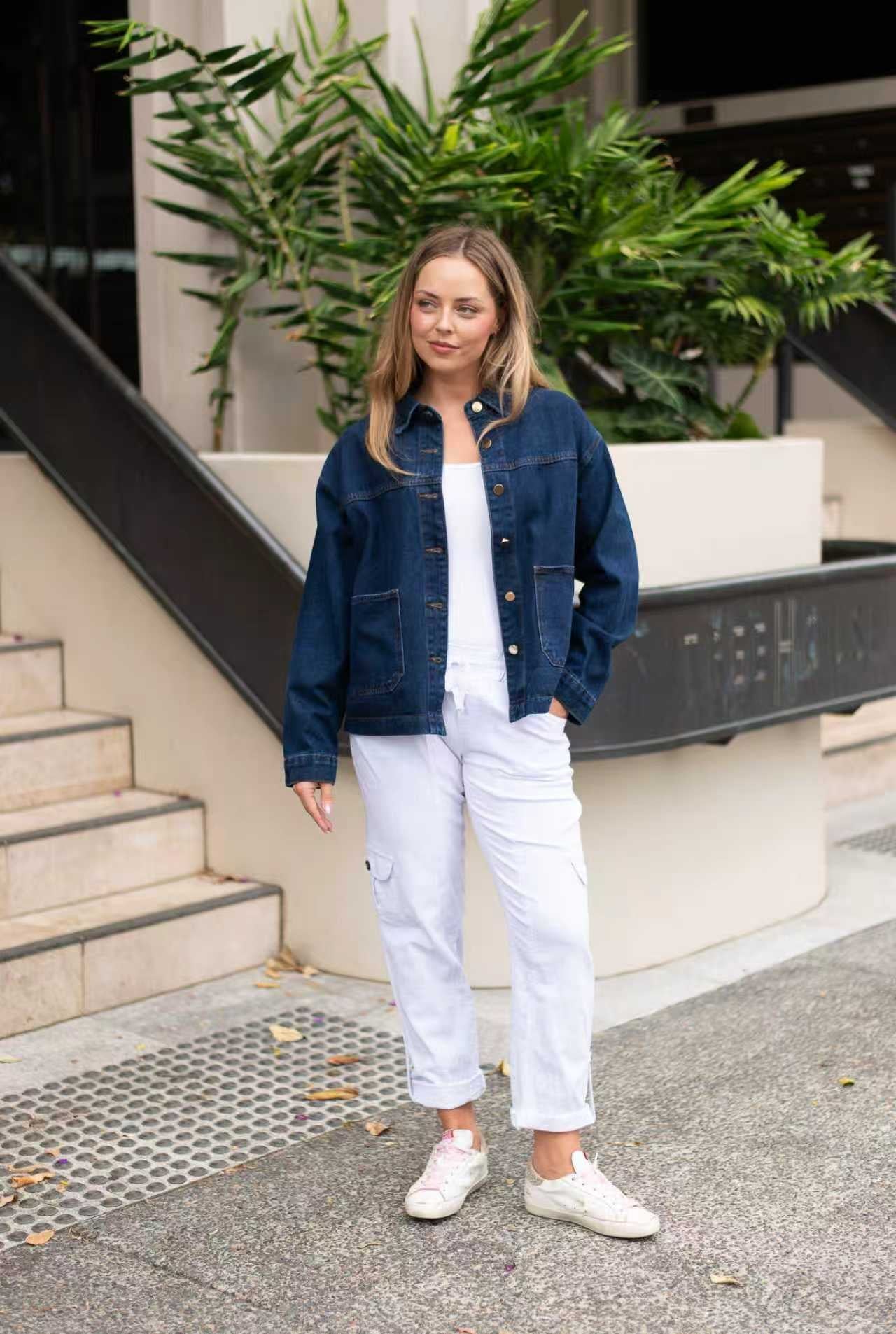 Denim jacket classic cotton rich trucker jacket