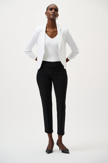 Classic Cropped Pant Core Colours | Silky Knit Slim Work Trousers Australia