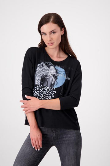 Monari T-Shirt Woman + Lion Head | Designer Graphic Tee