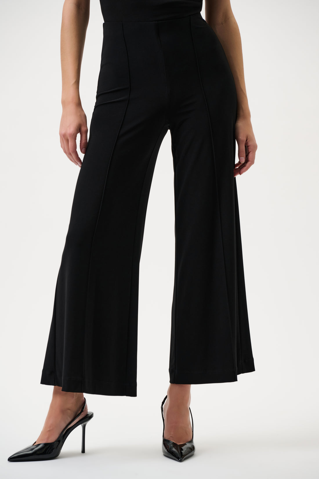Classic Pull On Wide Leg Pants Core Colours | Silky Knit Workwear Trousers Australia