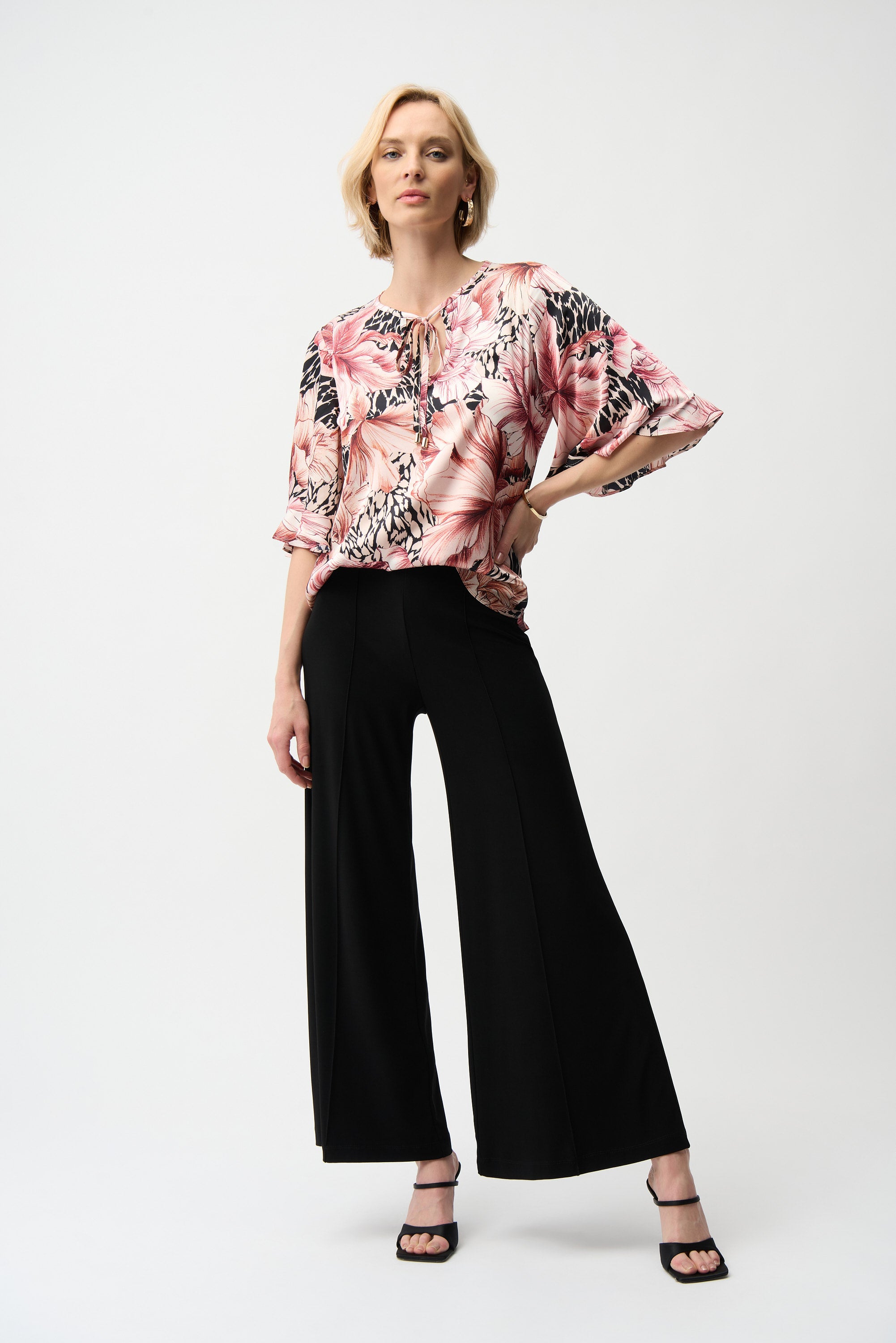 Silky Knit Pull-On Wide Leg Pants | Elegant Wide Leg Pants Australia