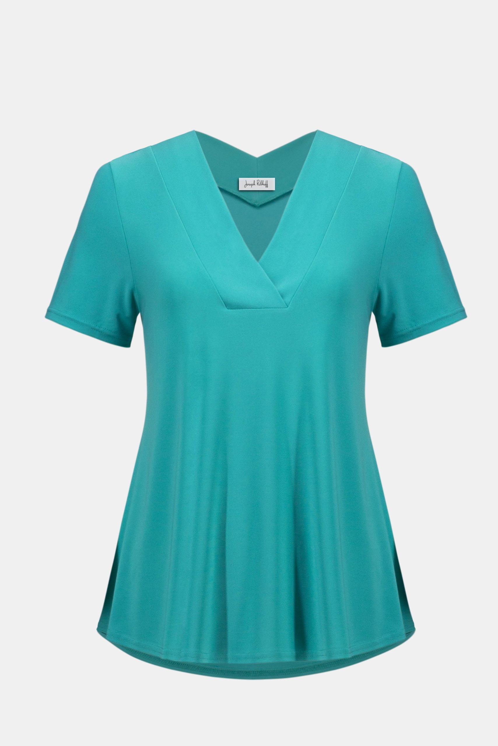Women v-neck oceanic knit top
