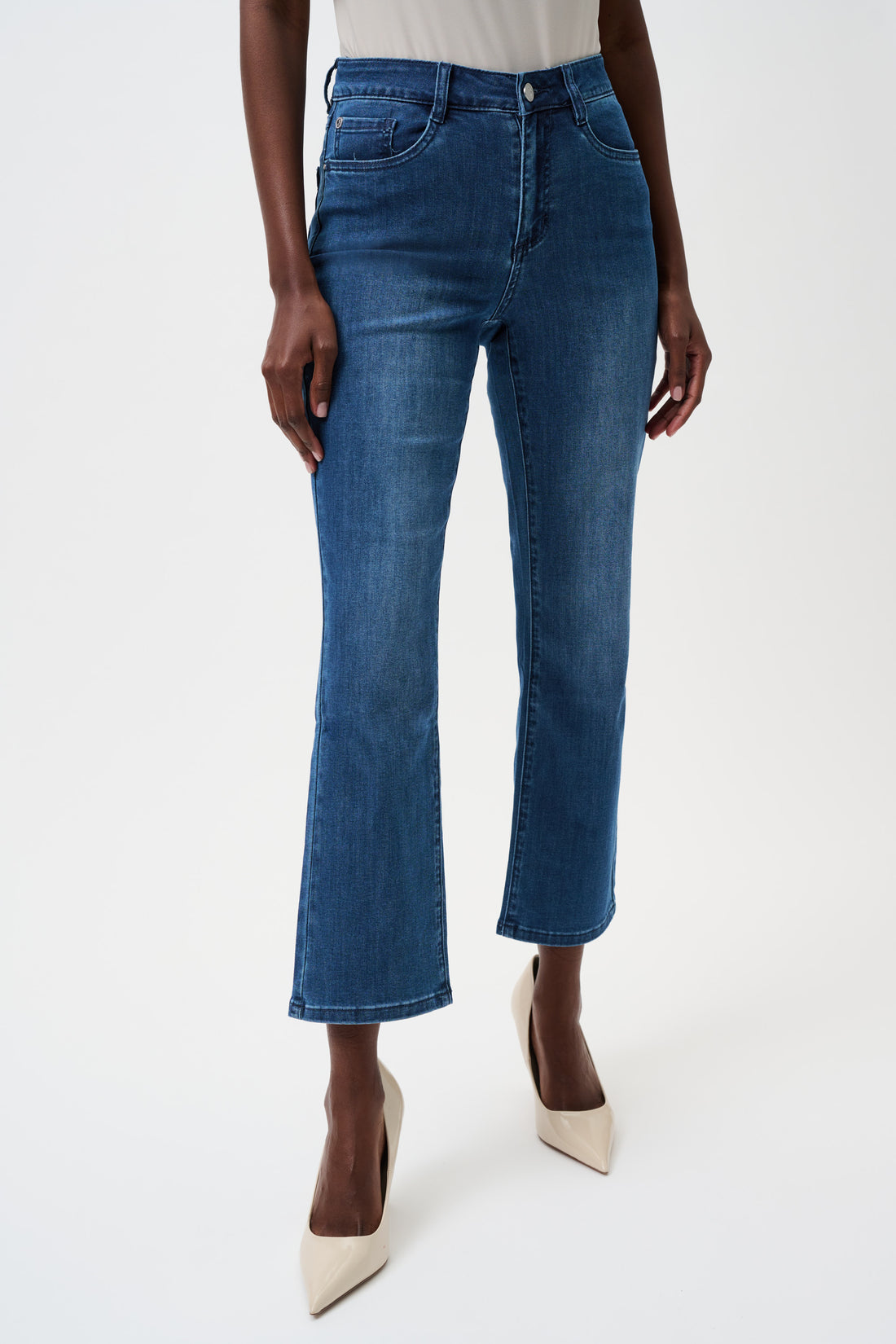 Margot Classic Straight Leg Stretch Jeans | Mid Rise Cropped Denim Australia