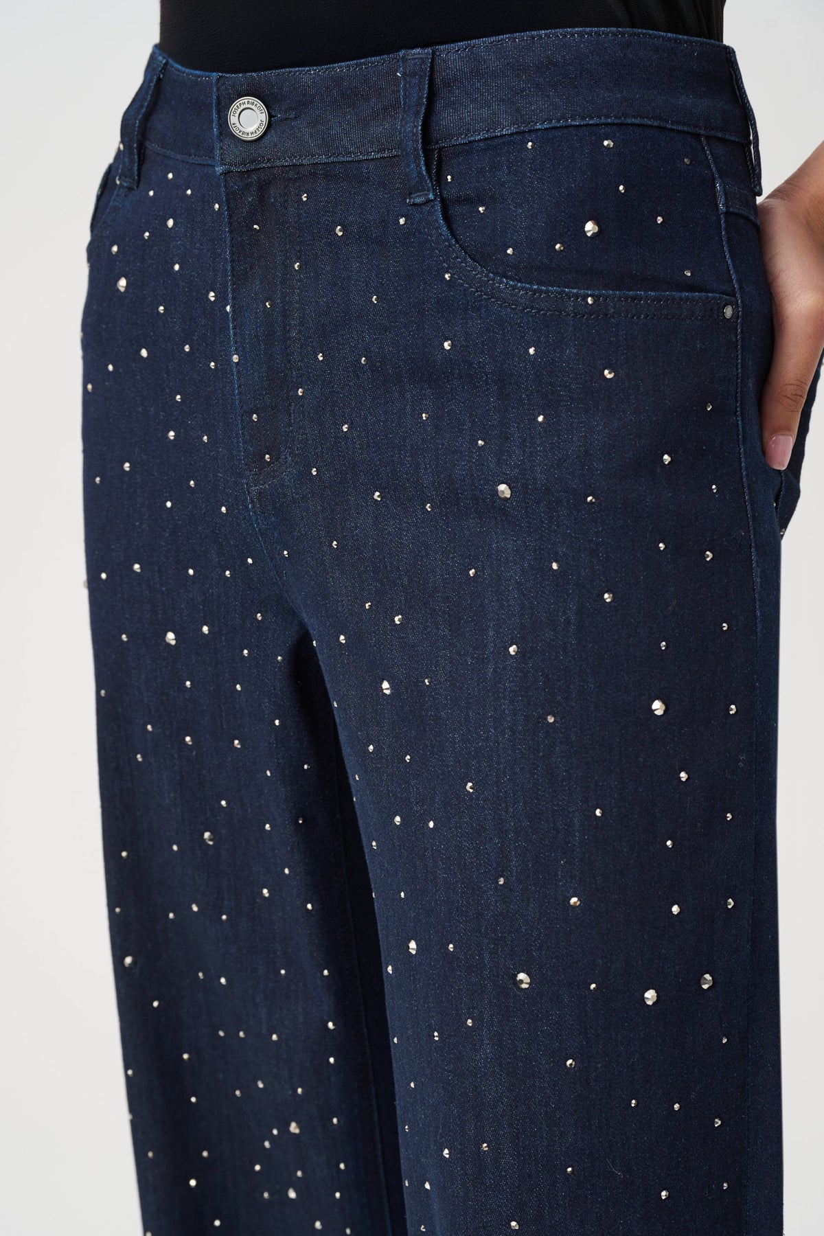 Midnight Sparkle Wide-Leg Jeans