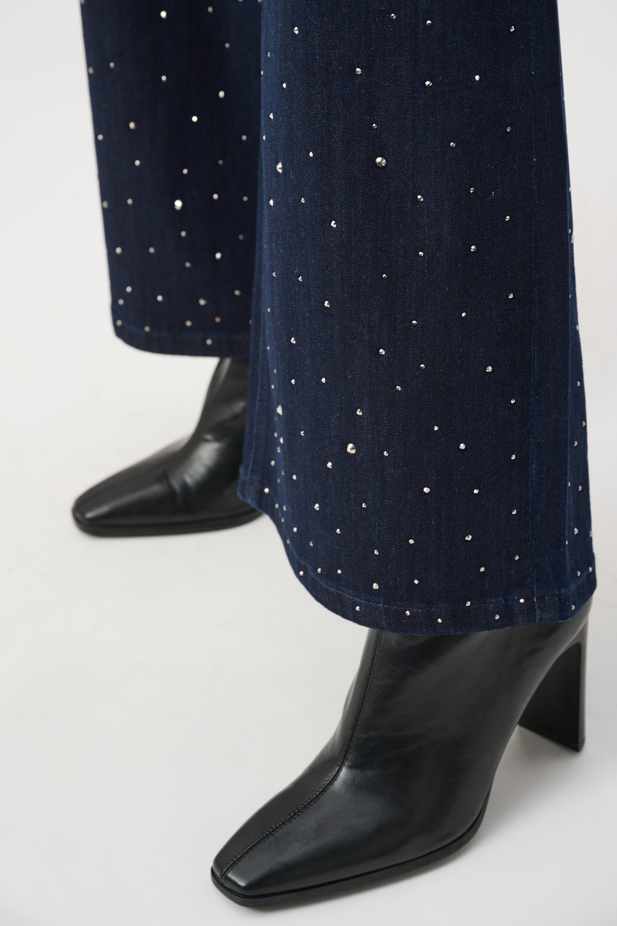 Midnight Sparkle Wide-Leg Jeans