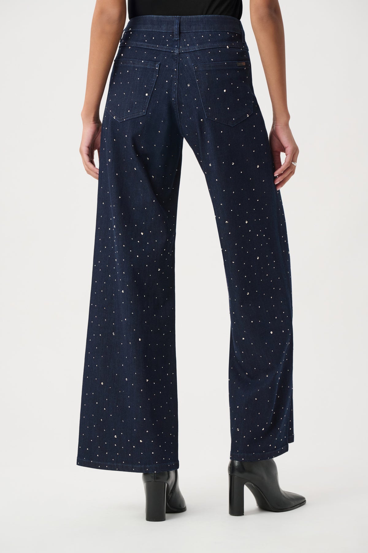 Midnight Sparkle Wide-Leg Jeans
