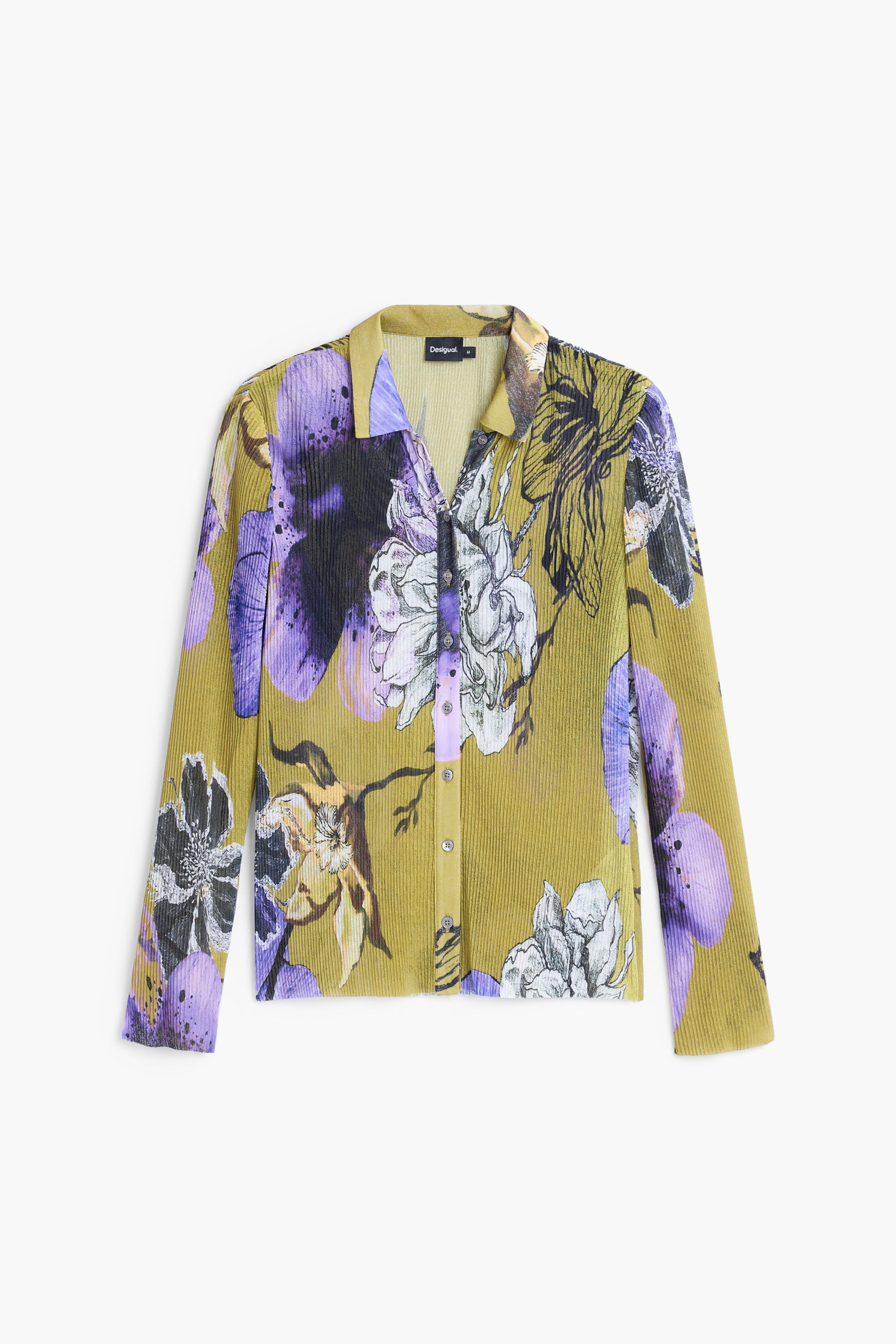 Women’s Mustard Floral Shirt Long Sleeve | Statement Print Shirt Australia