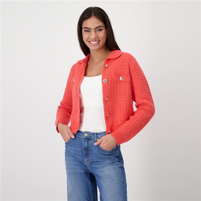 Monari Knitted Jacket Cardigan | Cotton Blend Knit Jacket