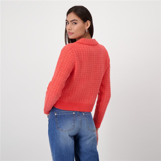 Monari Knitted Jacket Cardigan | Cotton Blend Knit Jacket