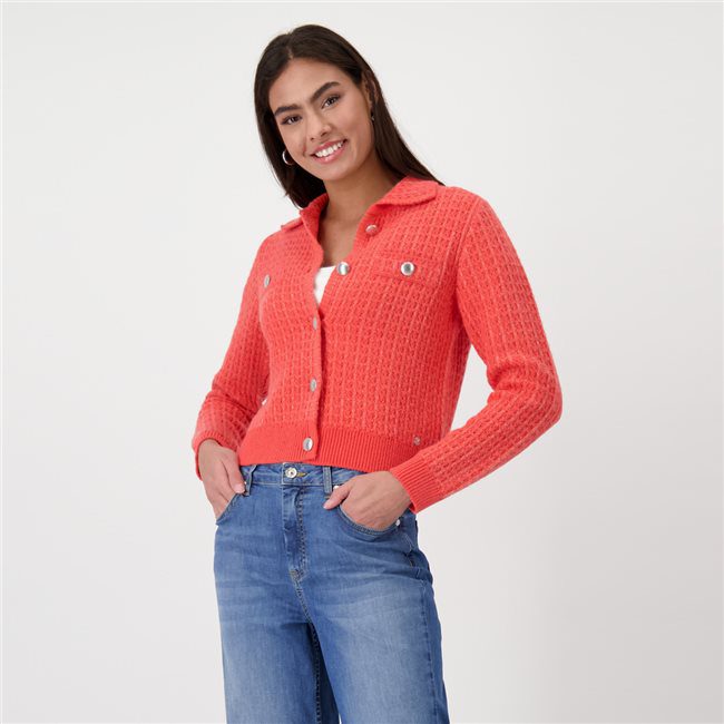 Monari Knitted Jacket Cardigan | Cotton Blend Knit Jacket