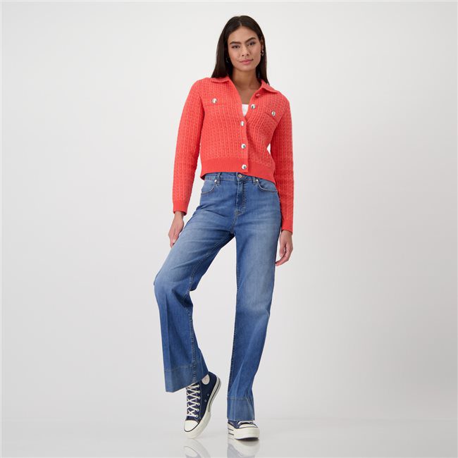 Monari Knitted Jacket Cardigan | Cotton Blend Knit Jacket