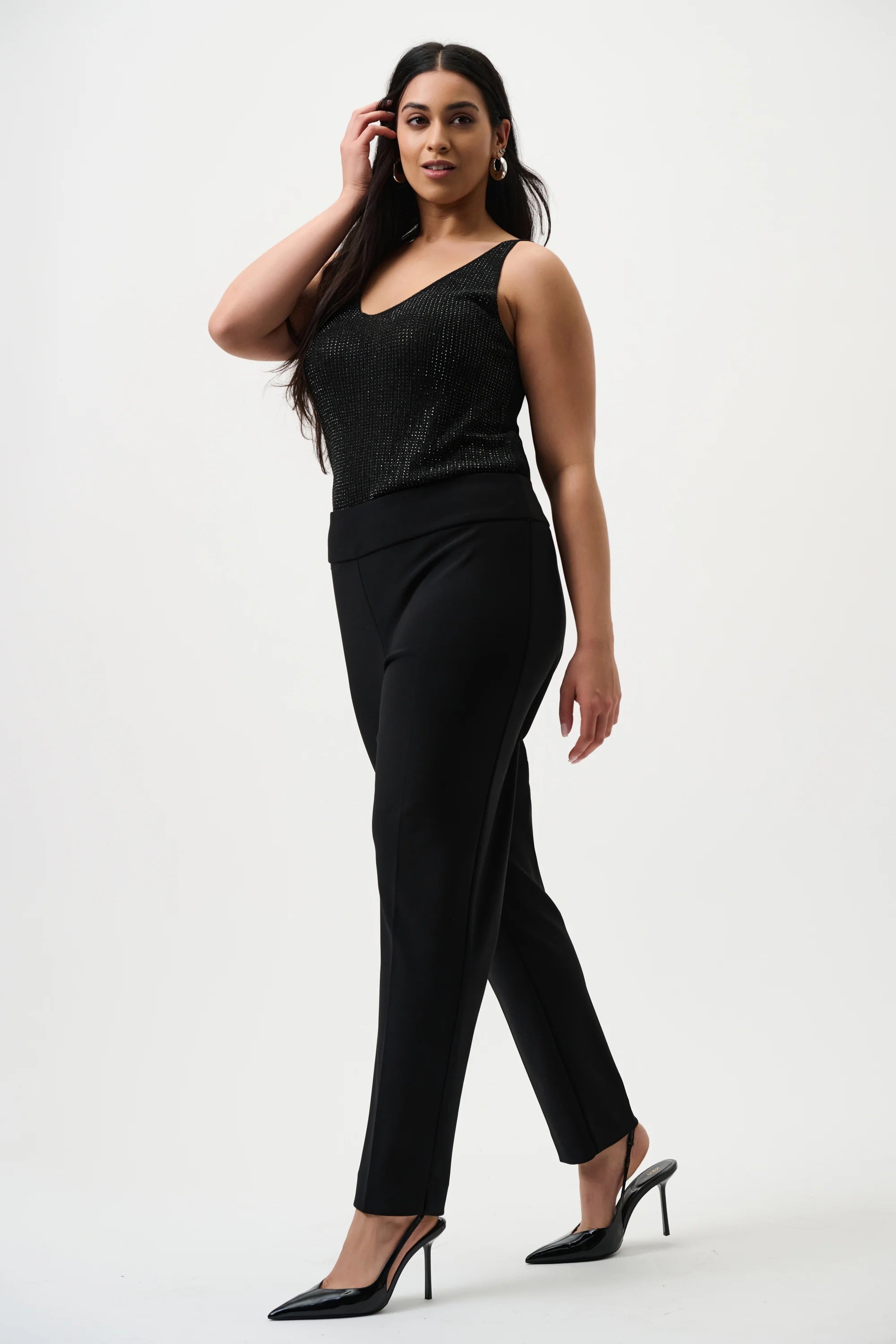 Core colour slim fit pants stretch tailored women wear