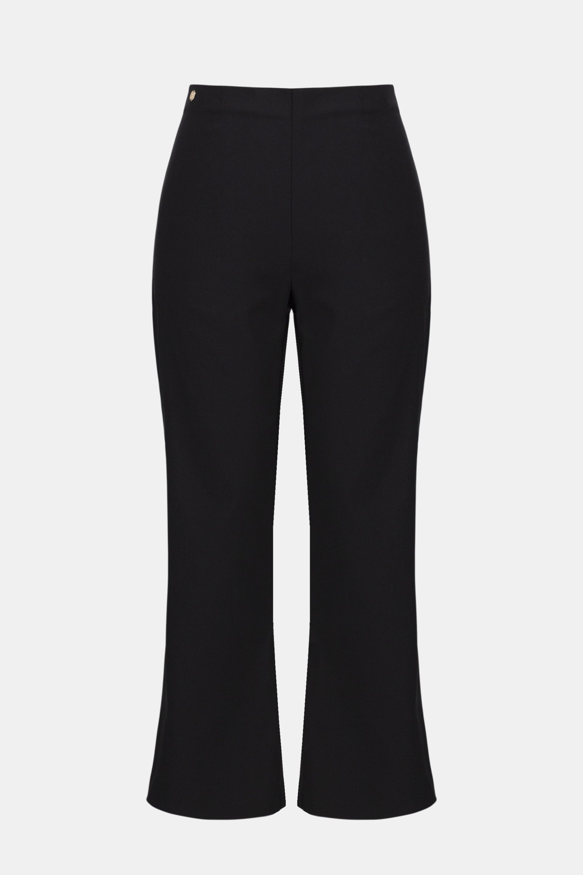 Black pull-on culotte pants product view