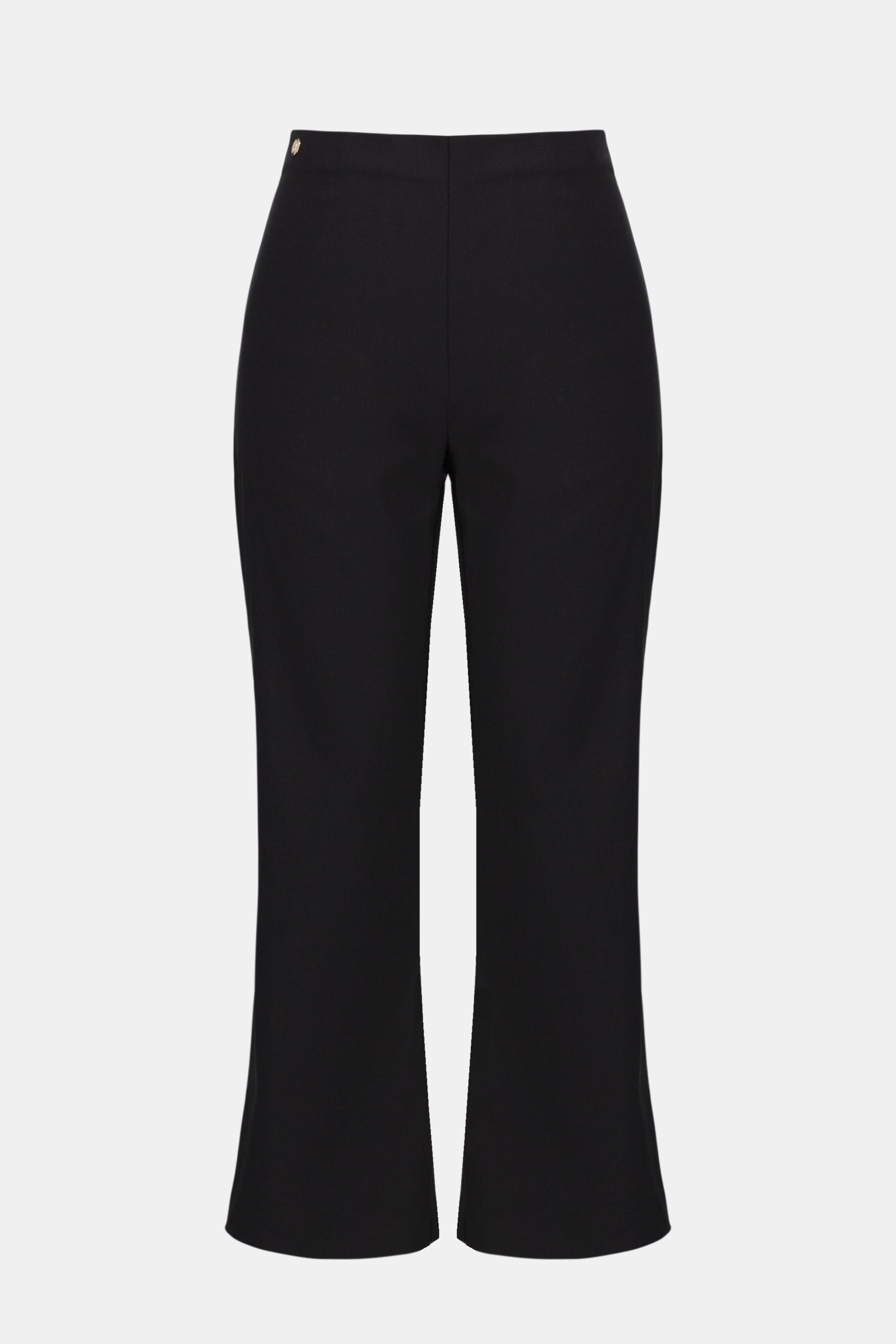 Black pull-on culotte pants product view