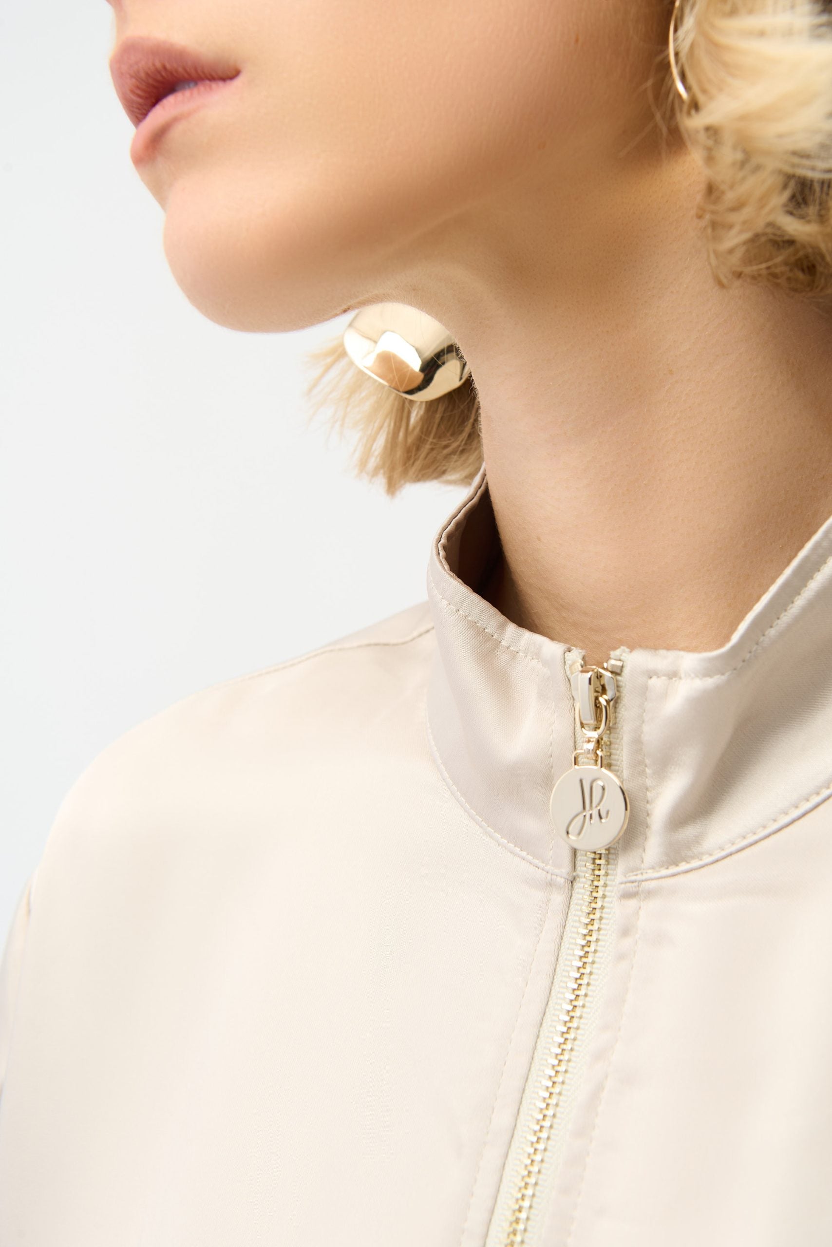 Satin Bomber Jacket with Drawstring Hem | Women’s Bomber Jacket Australia