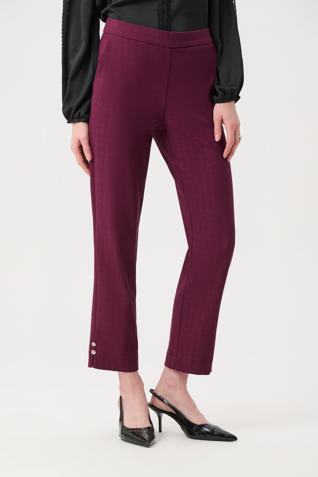Jacquard Slim Fit Pull-On Pants
