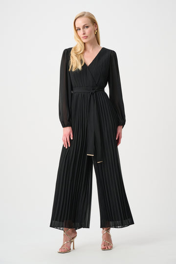 Signature | Georgette And Chiffon Wide Leg Wrap Jumpsuit