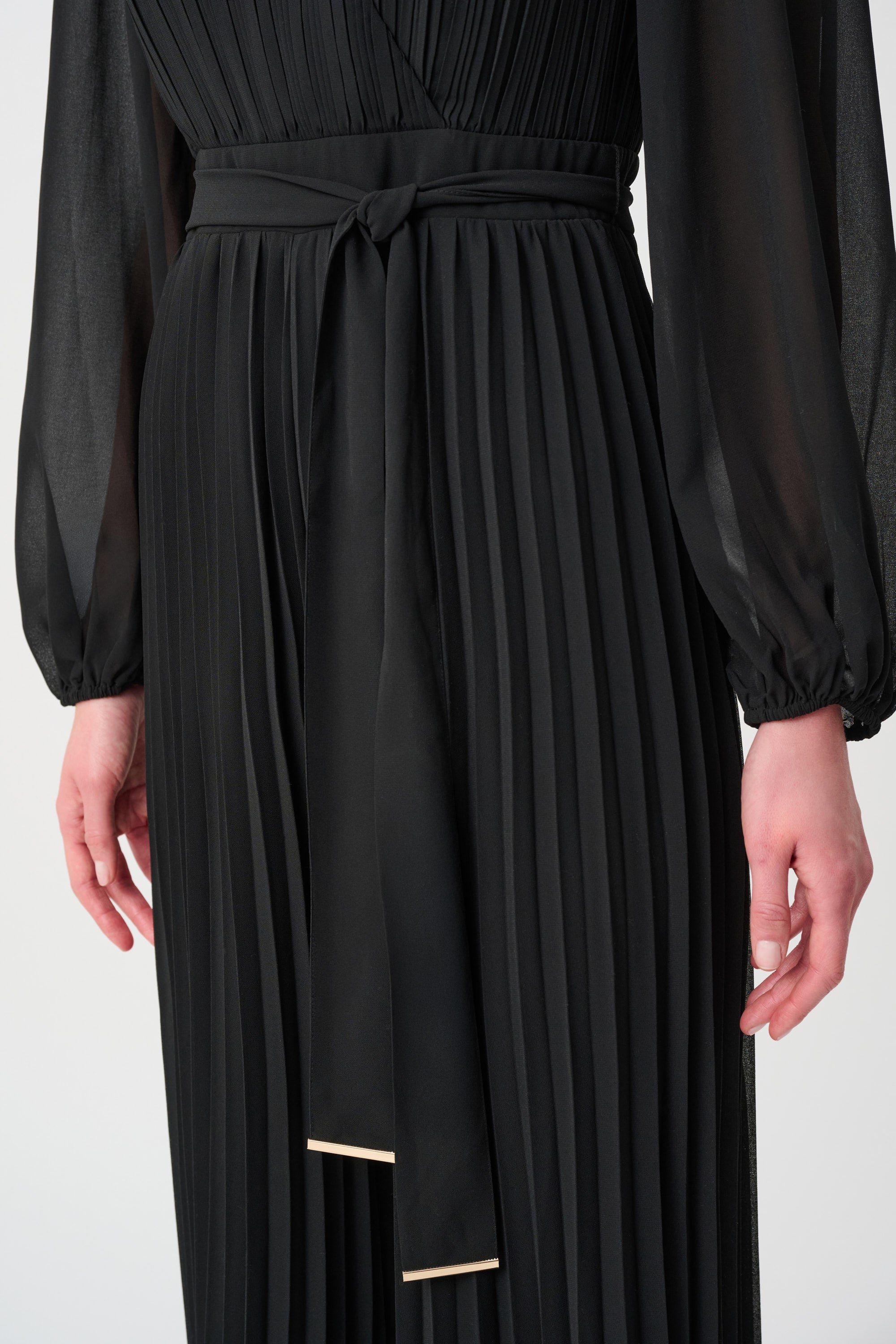 Signature | Georgette And Chiffon Wide Leg Wrap Jumpsuit