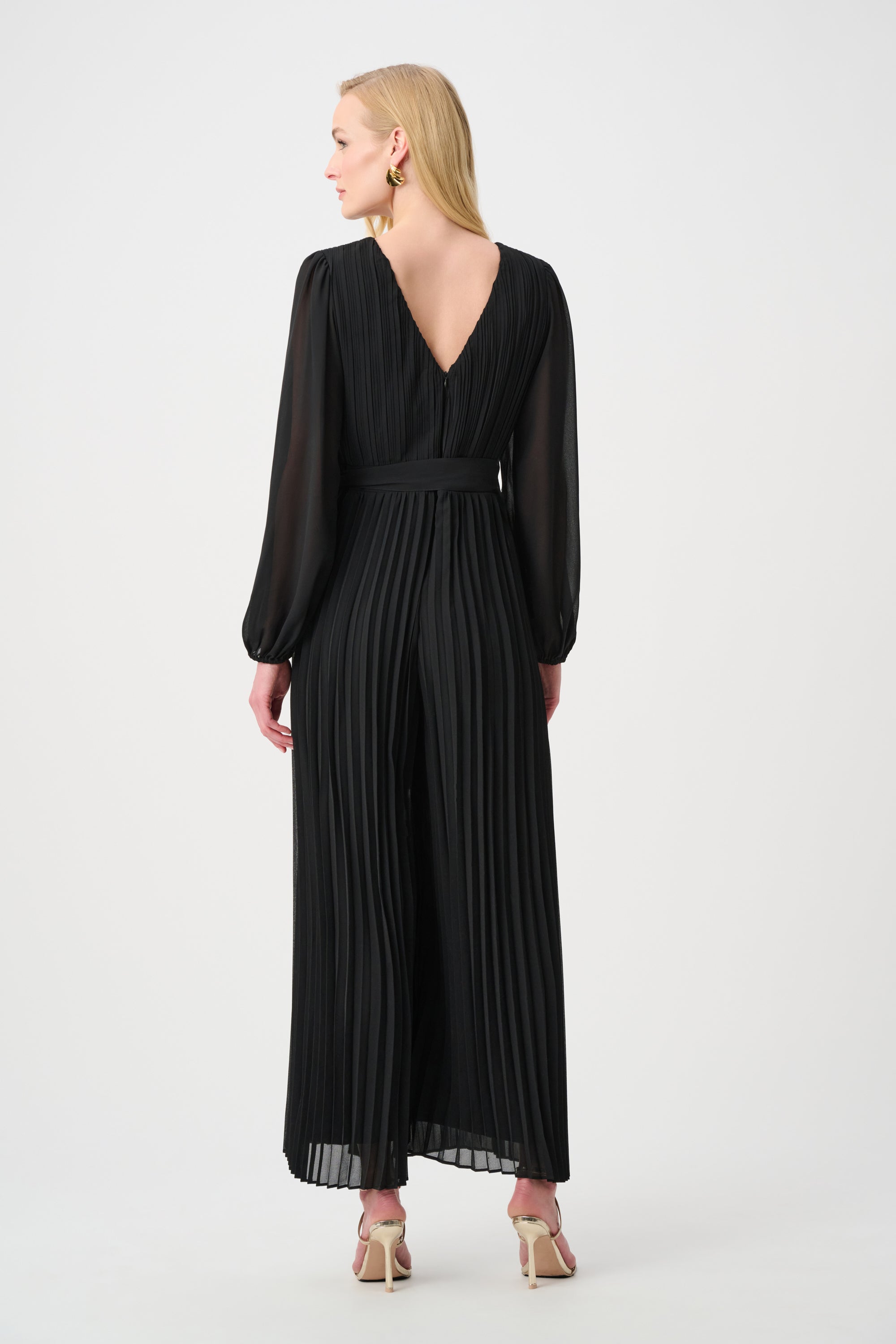 Signature | Georgette And Chiffon Wide Leg Wrap Jumpsuit