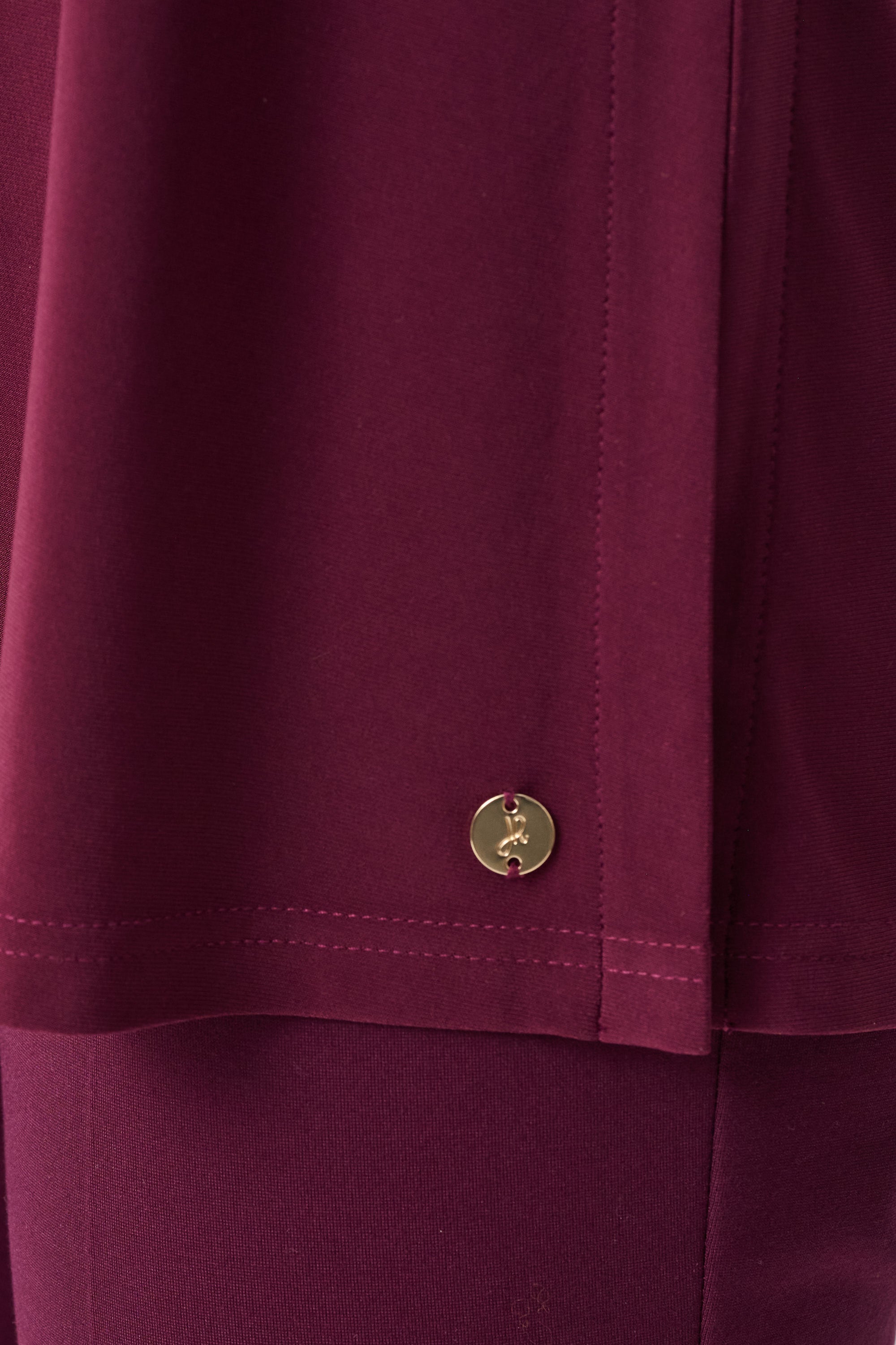 Elderberry Silky Knit Straight Tunic – Women’s Minimal 3/4 Sleeve Top Australia | Classic Everyday Tunic