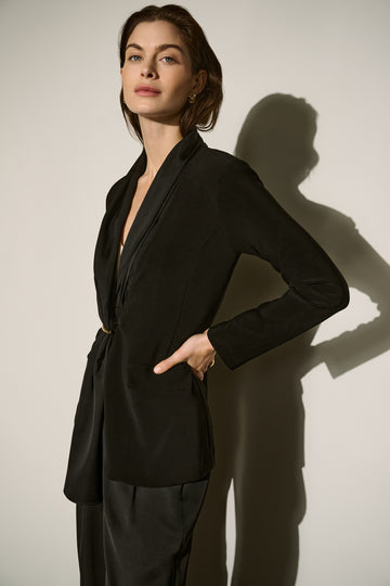 Scarf Collar Blazer | Elegant Tailored Blazer Australia