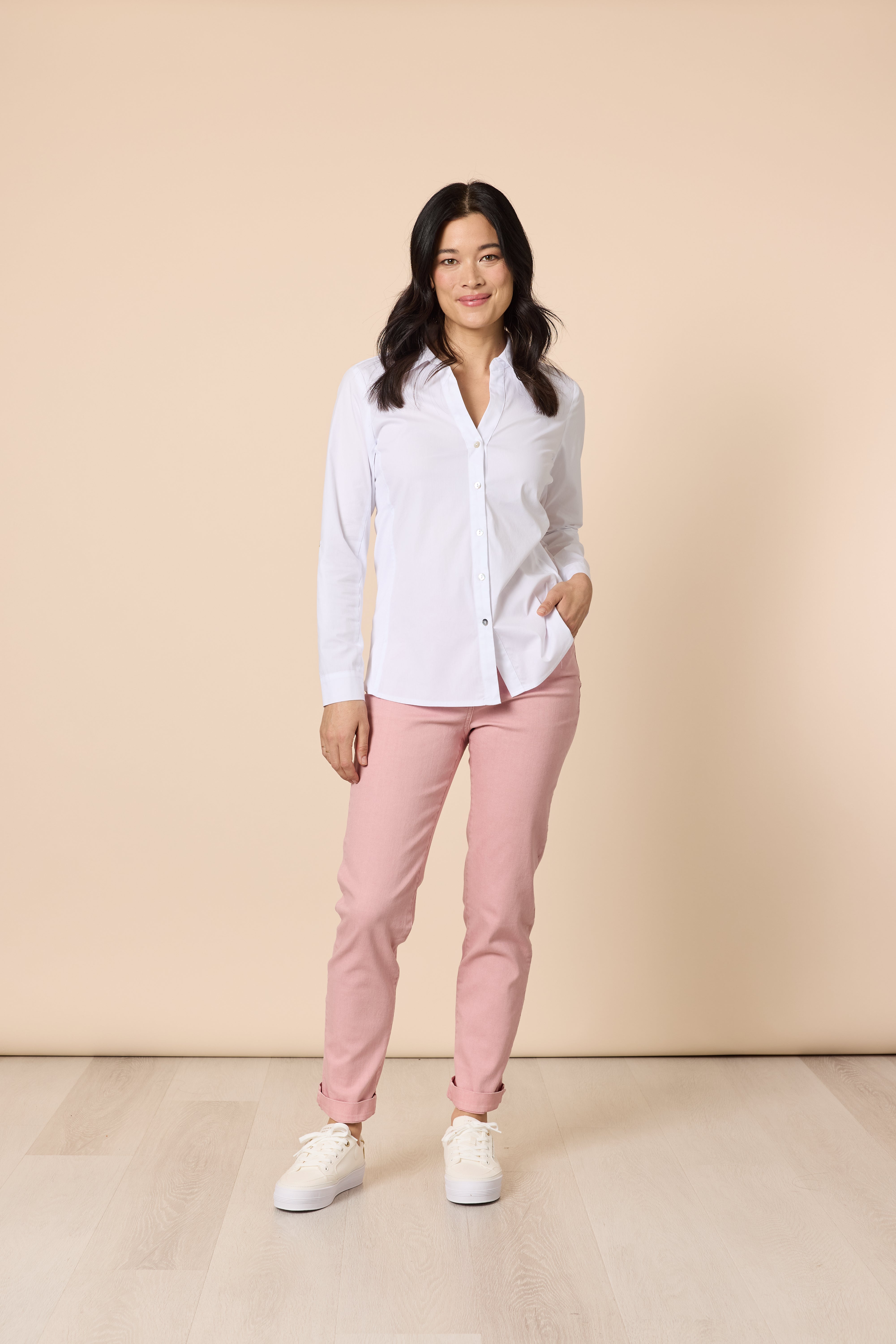 Miracle Denim Slim Leg Jeans Pink | Stretch Cotton Slim Fit Jeans Australia