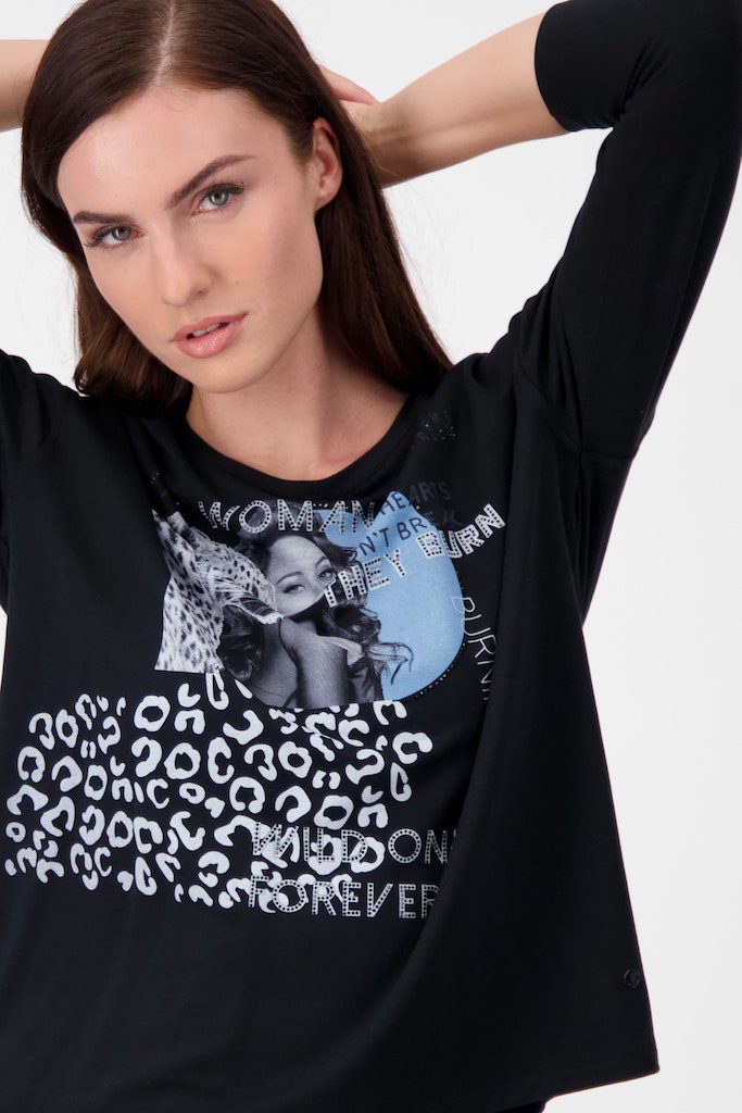 Monari T-Shirt Woman + Lion Head | Designer Graphic Tee