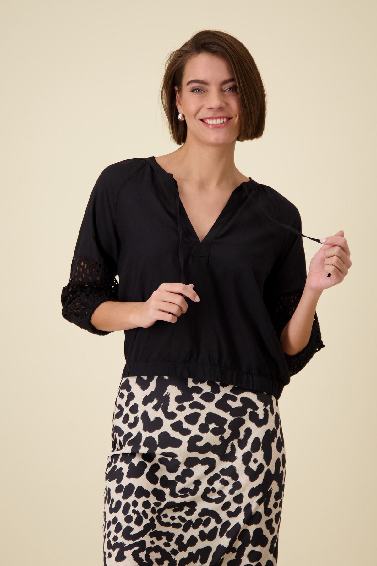 Openwork Pattern Blouse | Cotton Embroidered Blouse Australia