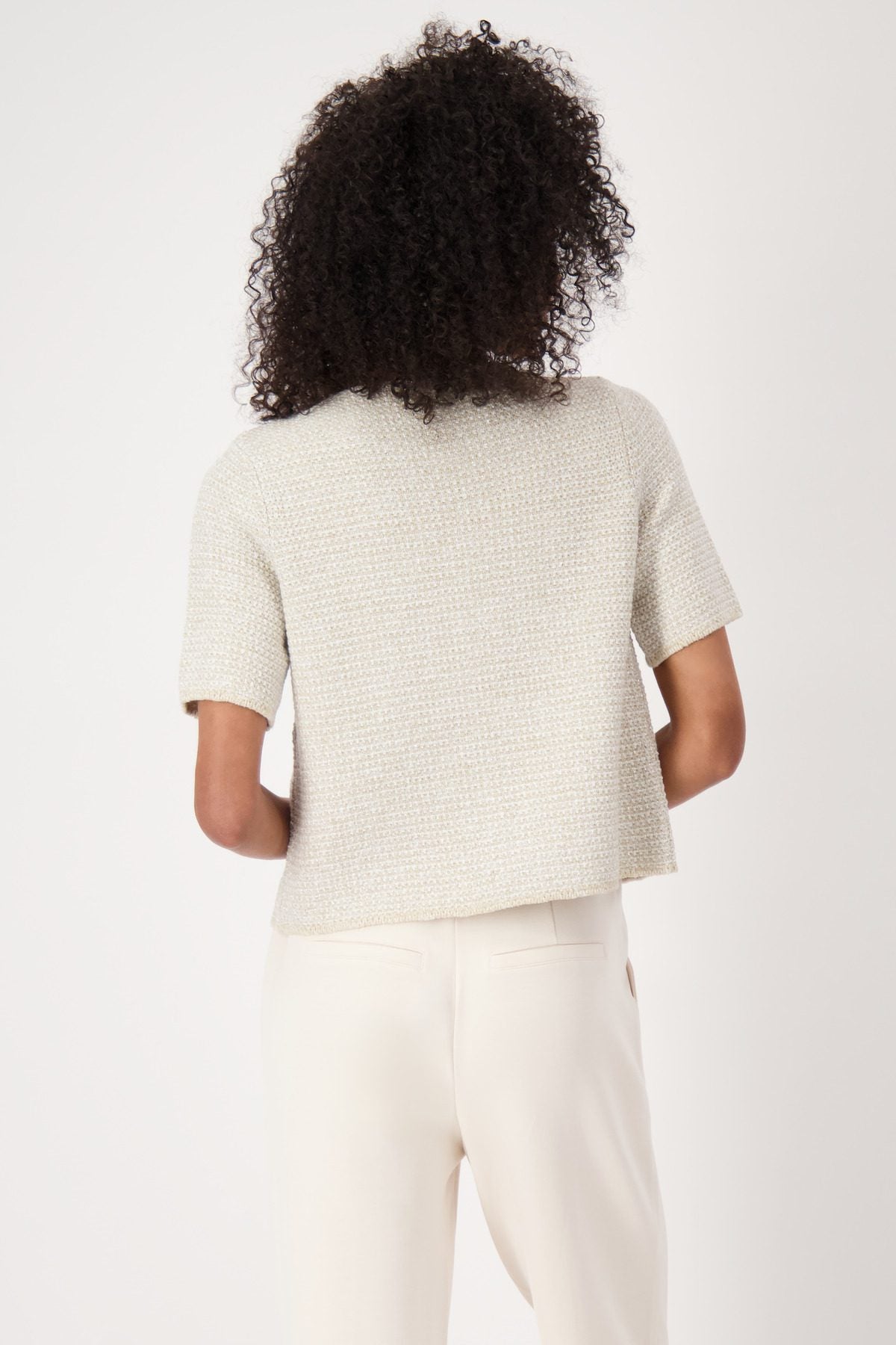 Tweed Short Sleeve Cardigan | Women’s Lurex Knit Cardigan Australia