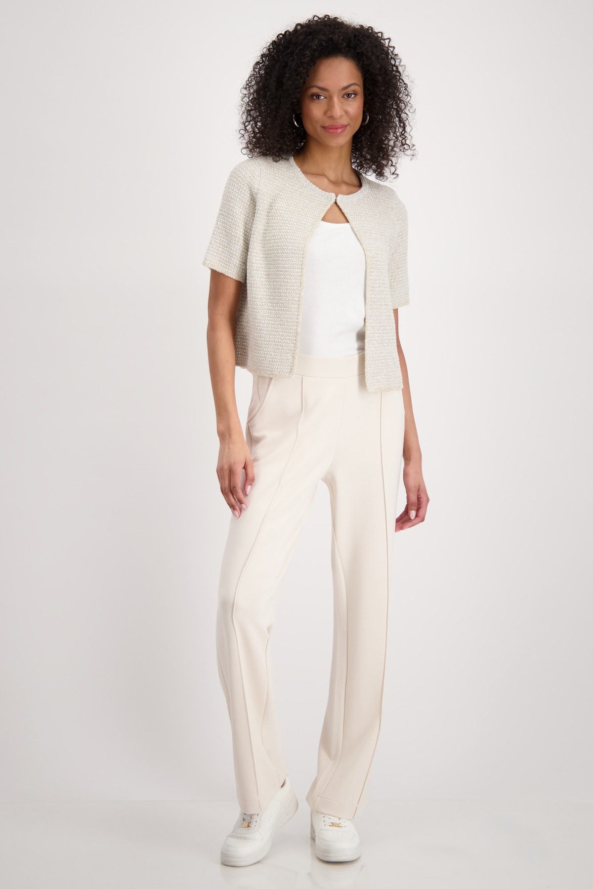 Tweed Short Sleeve Cardigan | Women’s Lurex Knit Cardigan Australia