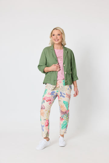 Tropical Bloom Floral Crop Pants | Stylish Women’s Pants Australia
