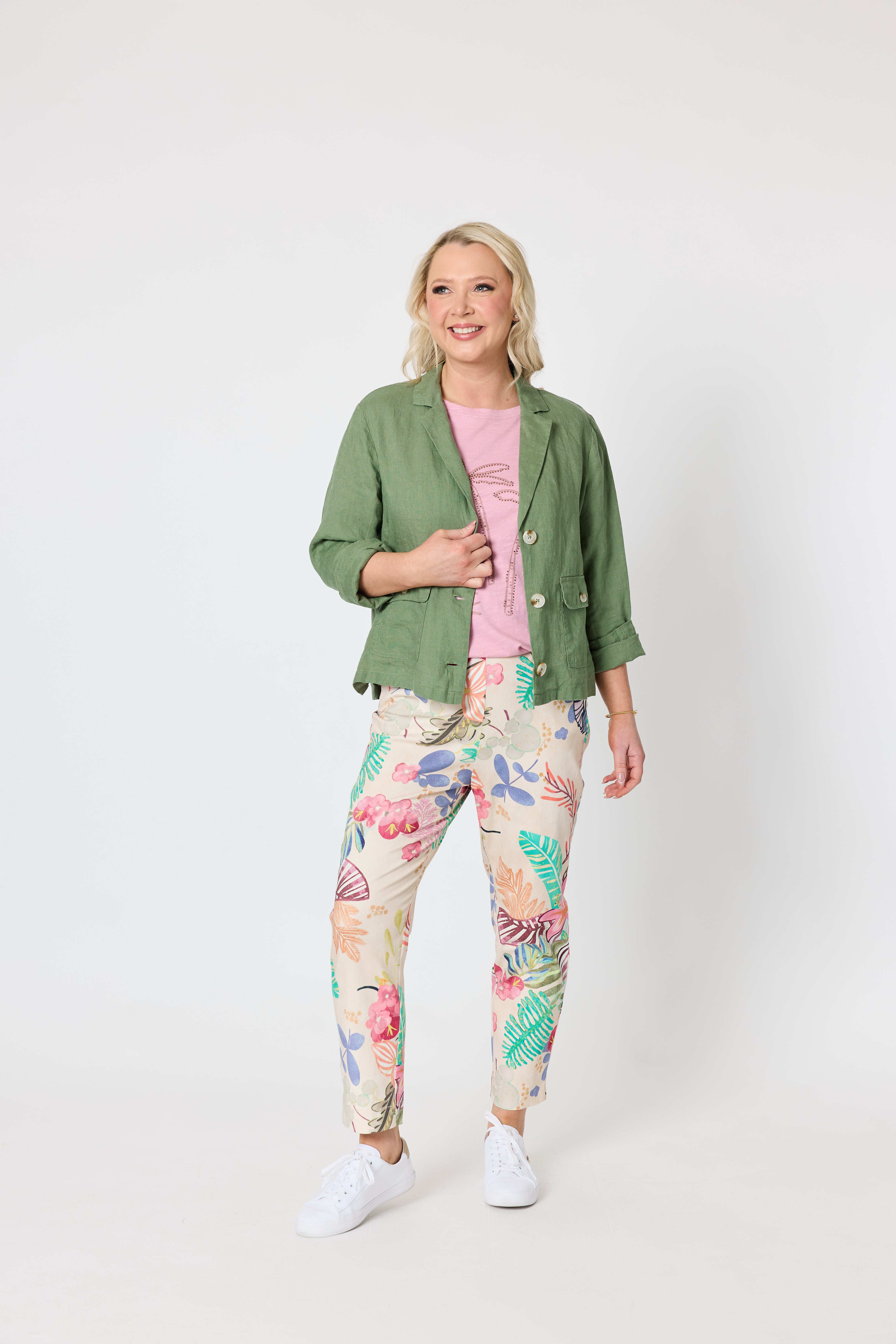 Tropical Bloom Floral Crop Pants | Stylish Women’s Pants Australia