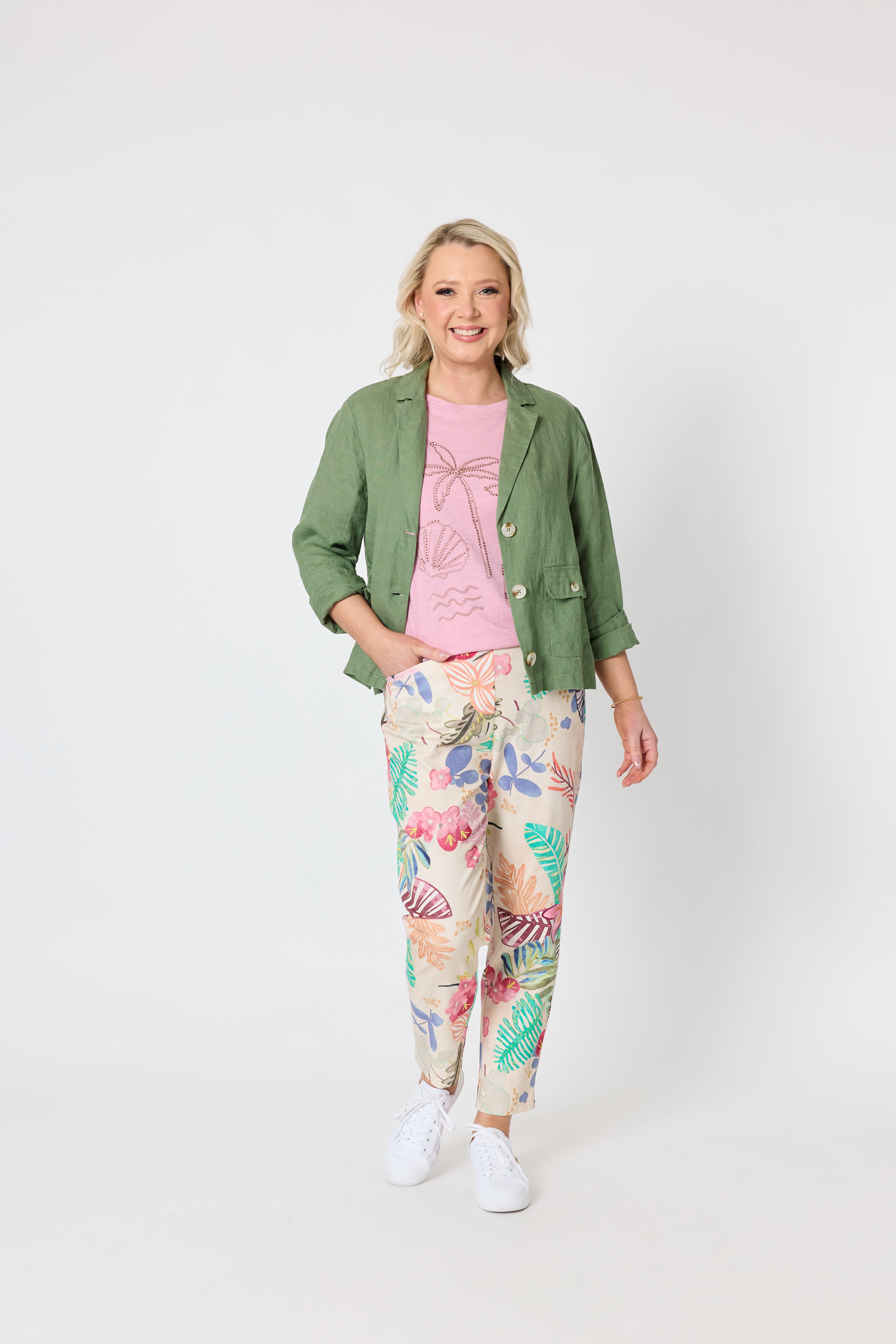 Tropical Bloom Floral Crop Pants | Stylish Women’s Pants Australia