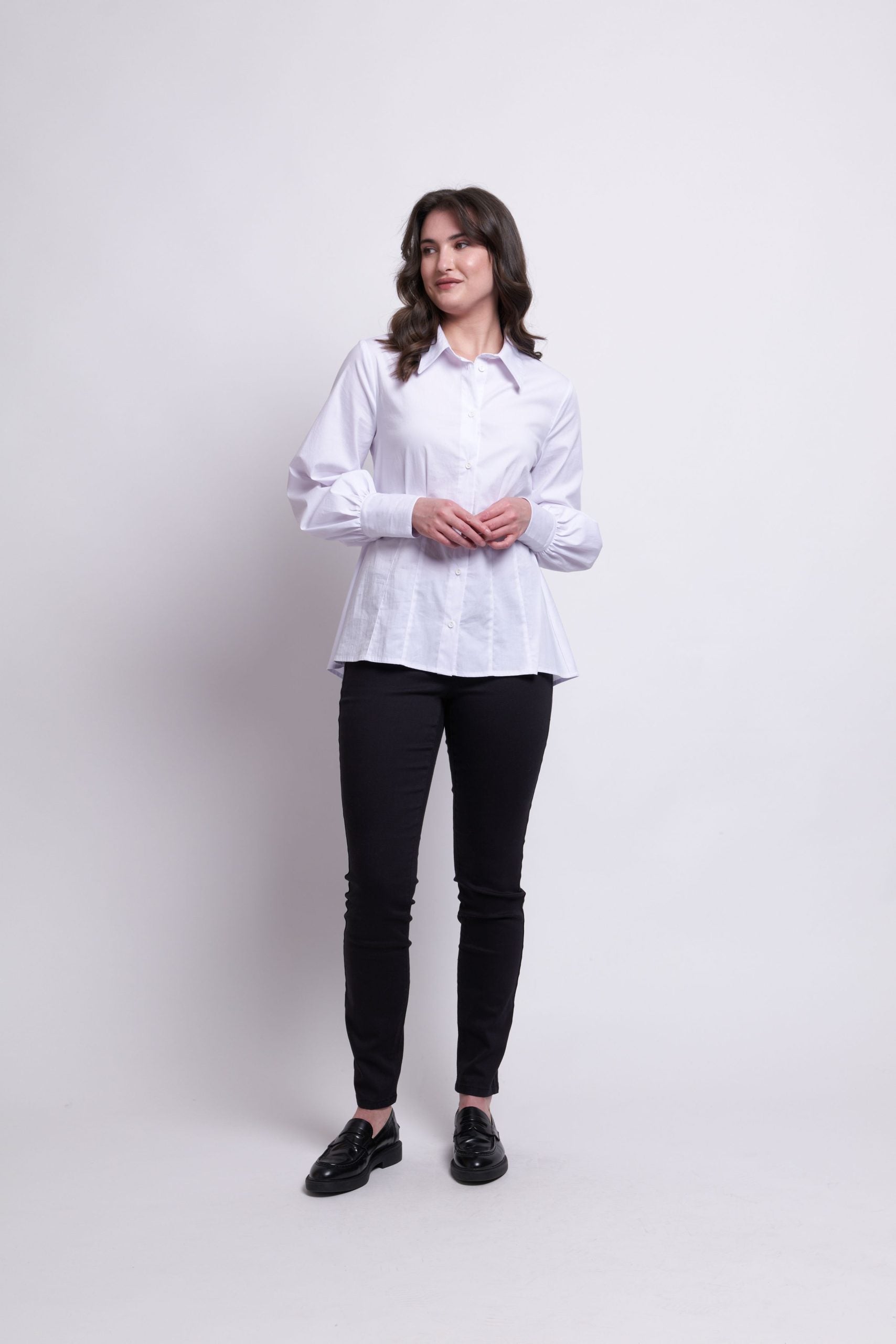 Everyday stretch cotton shirt women