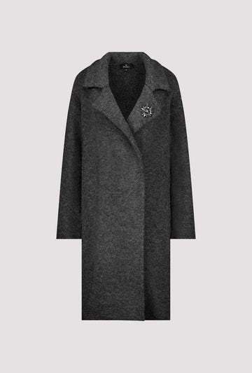KN Coat Char gray front view on light gray background