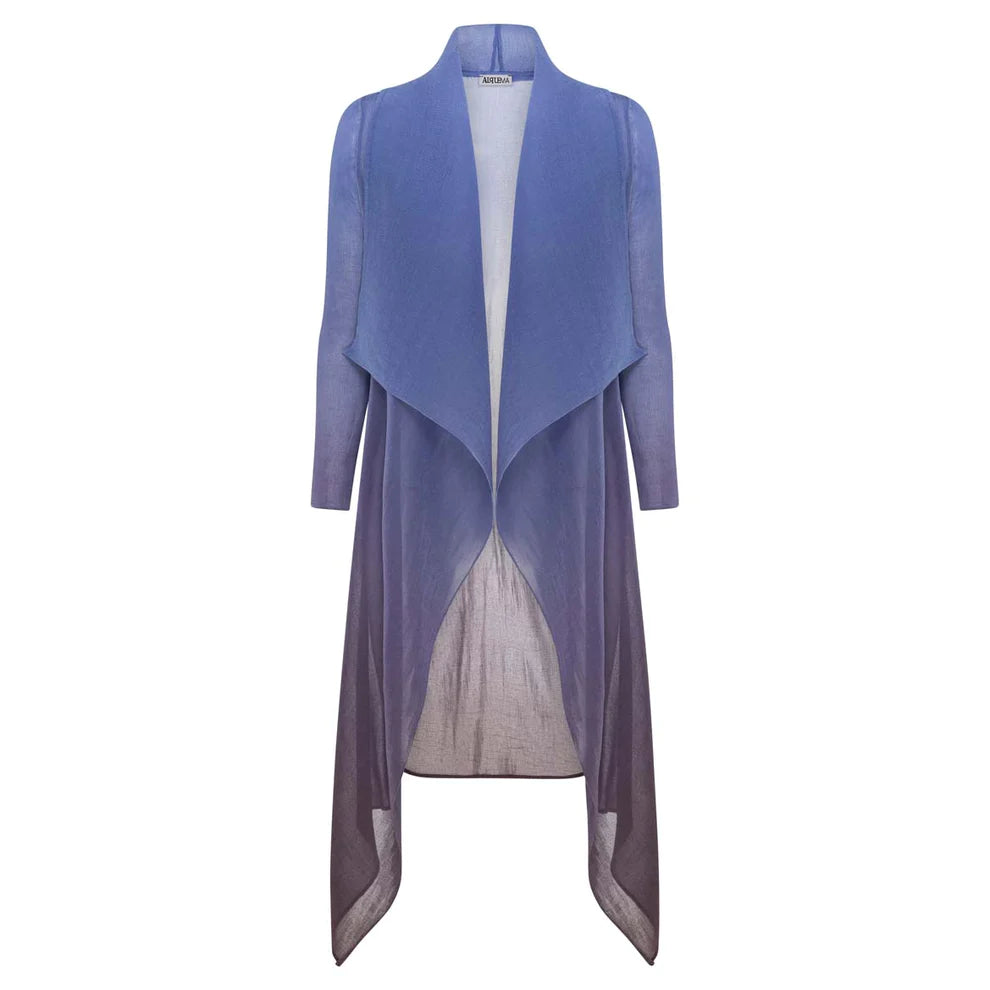 Collare ombre chiffon coat women Australia
