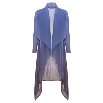 Collare ombre chiffon coat women Australia
