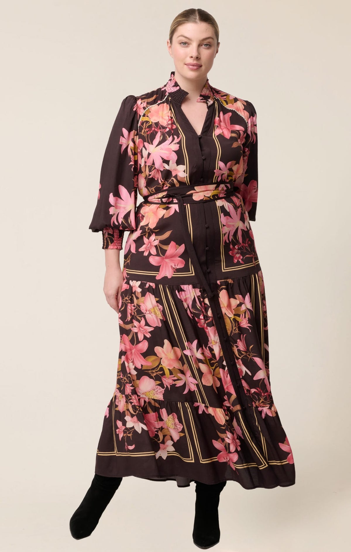 Adine Maxi Dress In Obsidian Bloom by Sacha Drake - image 4