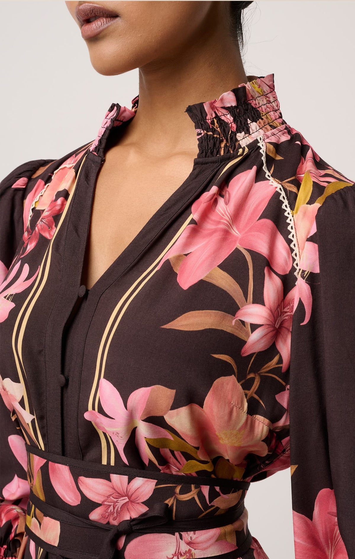 Adine Maxi Dress In Obsidian Bloom by Sacha Drake - image 7