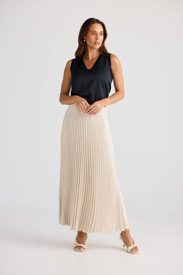 Oyster Alias pleated midi skirt