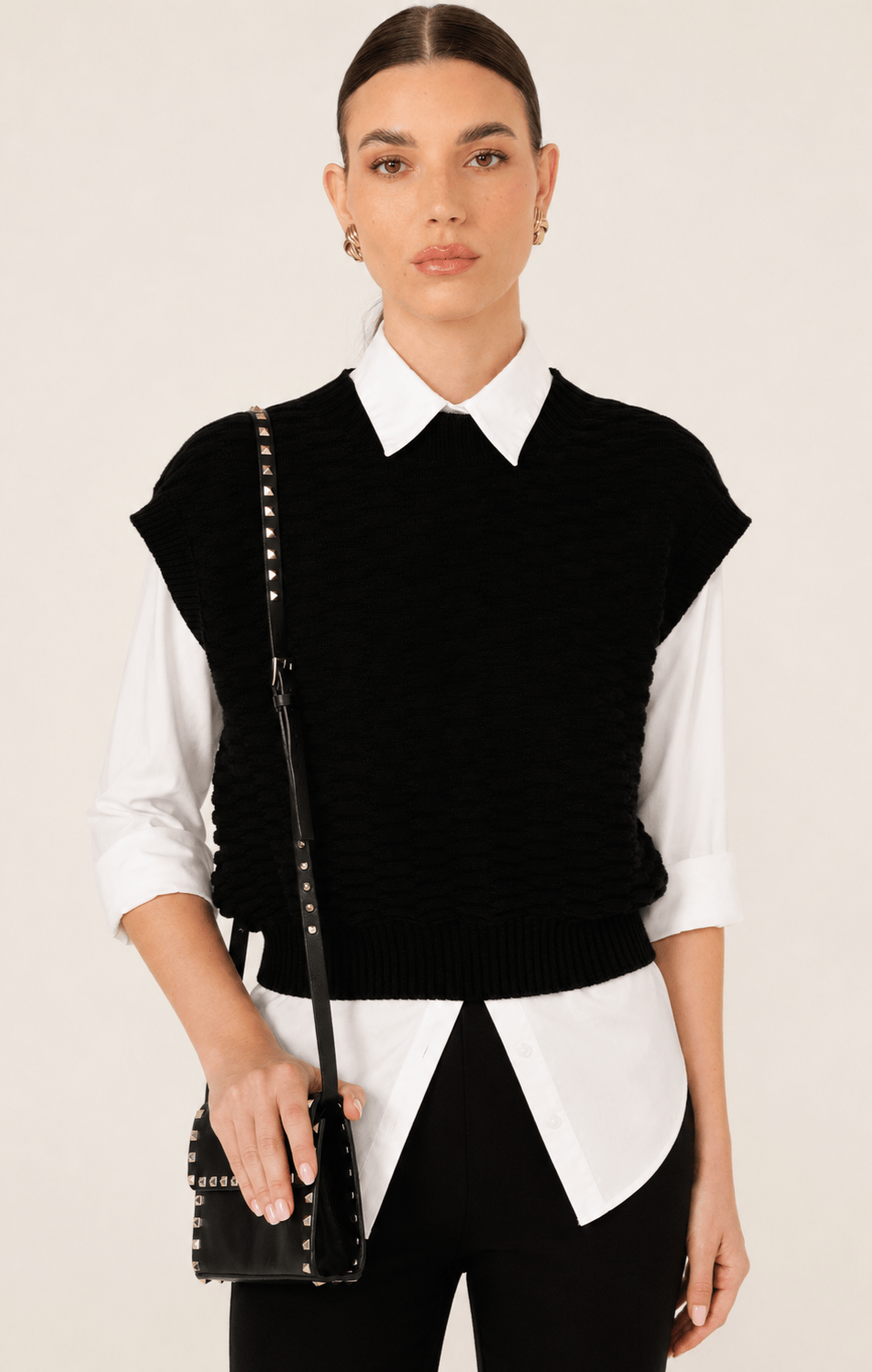 Bubble Knit Top In Black by Sacha Drake - image 2